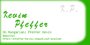 kevin pfeffer business card